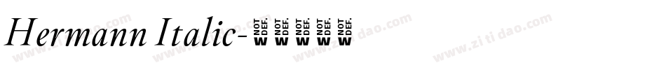 Hermann Italic字体转换